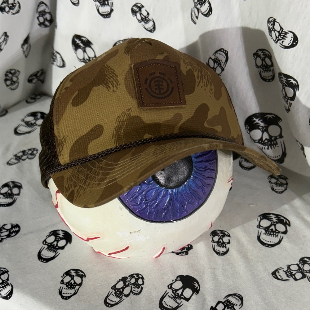 Element Brown Camo Trucker Hat with Logo Patch